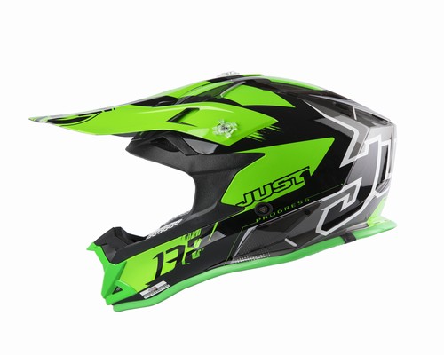 CASCO JUST1 J32 CROSS PRO KICK GREEN WHITE TITANIUM XL